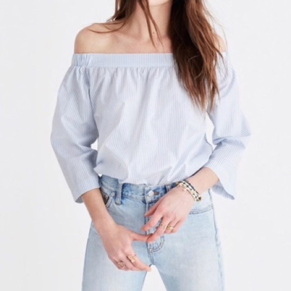 🆕 Madewell Off-The-Shoulder Women Summer Top
